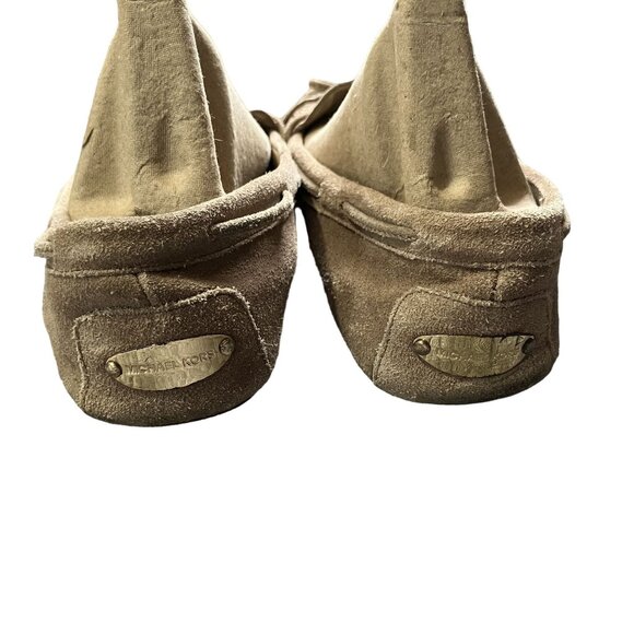 Michael Kors Women's Suede Moccasins Loafers Beige Slip-On Flats Size 9.5 - Picture 4 of 8